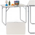Masa pliabila pentru camping, cu maner transport, blat MDF si cadru aluminiu, 90x60x70 cm, gri [2]
