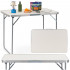 Masa pliabila pentru camping, cu maner transport, blat MDF si cadru aluminiu, 90x60x70 cm, gri [3]