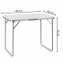 Masa pliabila pentru camping, cu maner transport, blat MDF si cadru aluminiu, 90x60x70 cm, gri [20]