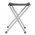 Set masa pliabila de camping cu 4 scaune, inaltime reglabila, aluminiu si MDF, 120x60x71 cm, maro si argintiu [25]