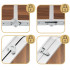 Set masa pliabila de camping cu 4 scaune, inaltime reglabila, aluminiu si MDF, 120x60x71 cm, maro si argintiu [6]