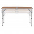 Set masa pliabila de camping cu 4 scaune, inaltime reglabila, aluminiu si MDF, 120x60x71 cm, maro si argintiu [7]