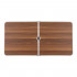 Set masa pliabila de camping cu 4 scaune, inaltime reglabila, aluminiu si MDF, 120x60x71 cm, maro si argintiu [11]