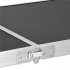 Masa pliabila pentru camping cu organizator suspendat, inaltime reglabila, aluminiu si MDF, 120x47x71 cm, negru si argintiu [24]