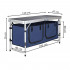 Masa pliabila pentru camping cu organizator suspendat, inaltime reglabila, aluminiu si MDF, 120x47x71 cm, negru si argintiu [28]