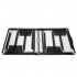 Set masa pliabila de camping cu 4 scaune, inaltime reglabila, aluminiu si MDF, 120x60x71 cm, maro si negru [6]