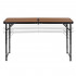 Set masa pliabila de camping cu 4 scaune, inaltime reglabila, aluminiu si MDF, 120x60x71 cm, maro si negru [9]