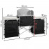 Bucatarie de camping pliabila cu 3 blaturi MDF, cadru aluminiu, portabila pentru exterior, 175x45x110 cm, gri [37]