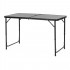 Set masa pliabila de camping cu 4 scaune, inaltime reglabila, aluminiu si MDF, 120x60x71 cm, negru [3]
