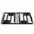 Set masa pliabila de camping cu 4 scaune, inaltime reglabila, aluminiu si MDF, 120x60x71 cm, negru [31]