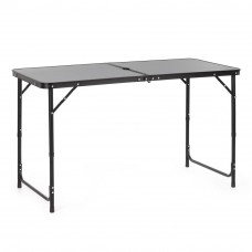 Masa pliabila pentru camping cu suport umbrela, reglabila pe inaltime, aluminiu si MDF, 120x60x71 cm, negru si gri Masa pliabila pentru camping cu suport umbrela, reglabila pe inaltime, aluminiu si MDF, 120x60x71 cm, negru si gri