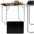 Masa pliabila camping cu maner transport, blat MDF si cadru aluminiu, 80x60x70 cm, argintiu si negru [2]