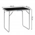 Masa pliabila camping cu maner transport, blat MDF si cadru aluminiu, 80x60x70 cm, argintiu si negru [19]