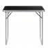 Masa pliabila camping cu maner transport, blat MDF si cadru aluminiu, 80x60x70 cm, argintiu si negru [20]
