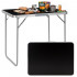 Masa pliabila camping cu maner transport, blat MDF si cadru aluminiu, 80x60x70 cm, argintiu si negru [4]