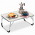 Masa pliabila camping sau picnic joasa cu maner transport, blat MDF si cadru aluminiu, 62x40x25 cm, gri [16]