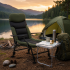 Scaun pliabil premium pentru pescuit sau camping, reglabil in 5 pozitii, picioare reglabile pe inaltime, 72x60x102 cm, 180 kg, verde inchis [14]