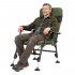Scaun pliabil premium pentru pescuit sau camping, reglabil in 5 pozitii, picioare reglabile pe inaltime, 72x60x102 cm, 180 kg, verde inchis [15]