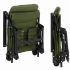 Scaun pliabil premium pentru pescuit sau camping, reglabil in 5 pozitii, picioare reglabile pe inaltime, 72x60x102 cm, 180 kg, verde inchis [16]