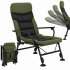 Scaun pliabil premium pentru pescuit sau camping, reglabil in 5 pozitii, picioare reglabile pe inaltime, 72x60x102 cm, 180 kg, verde inchis [18]