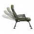 Scaun pliabil premium pentru pescuit sau camping, reglabil in 5 pozitii, picioare reglabile pe inaltime, 72x60x102 cm, 180 kg, verde inchis [21]