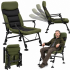 Scaun pliabil premium pentru pescuit sau camping, reglabil in 5 pozitii, picioare reglabile pe inaltime, 72x60x102 cm, 180 kg, verde inchis [22]