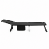 Sezlong pliabil gradina cu saltea confortabila si perna, reglabil 3 pozitii, buzunar lateral, maxim 120 kg, 175x57x71 cm, gri si negru [12]