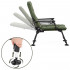 Scaun pliabil premium pentru pescuit sau camping, reglabil in 5 pozitii, picioare reglabile pe inaltime, 71x57x90 cm, 140 kg, verde inchis [15]