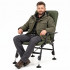 Scaun pliabil premium pentru pescuit sau camping, reglabil in 5 pozitii, picioare reglabile pe inaltime, 71x57x90 cm, 140 kg, verde inchis [5]