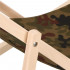 Sezlong pliabil din lemn de fag, autoasamblare, 120kg, camuflaj [10]