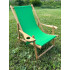 (DL) Sezlong cu suport pahar pliabil din lemn de fag impregnat SERSIMO, 120kg, verde [5]
