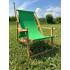 (DL) Sezlong cu suport pahar pliabil din lemn de fag impregnat SERSIMO, 120kg, verde [6]