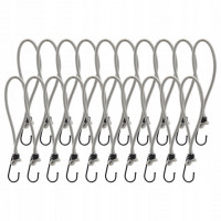Set 25 bucati elastice pentru fixare prelate sau bannere, cu carlig 25 cm, gri Set 25 bucati elastice pentru fixare prelate sau bannere, cu carlig 25 cm, gri