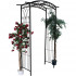 Pergola gradina metalica, suport plante cataratoare, 105x46x215 cm, negru [2]