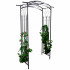Pergola gradina metalica, suport plante cataratoare, 105x46x215 cm, negru [4]