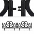 Set 4 panouri de gard decorativ gradina, flexibil, PVC, set 4 x 60x33 cm, negru [4]