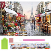 Set de broderie cu diamante 5D, 30x40cm, model Alee in Paris Set de broderie cu diamante 5D, 30x40cm, model Alee in Paris