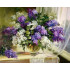 Set de broderie cu diamante 5D, 30x40cm, model Flori de liliac [3]