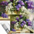 Set de broderie cu diamante 5D, 30x40cm, model Flori de liliac [4]