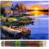 Set de broderie cu diamante 5D, 30x40cm, model Cabana langa lac [17]