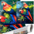 Set de broderie cu diamante 5D, 30x40cm, model Papagali [19]