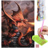 Set de broderie cu diamante 5D, 30x40cm, model Dragon cu pui [17]