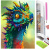 Set de broderie cu diamante 5D, 30x40cm, model Cap de dragon [19]