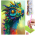 Set de broderie cu diamante 5D, 30x40cm, model Cap de dragon [22]