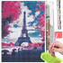 Set de broderie cu diamante 5D, 30x40cm, model Paris in roz [18]