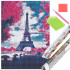 Set de broderie cu diamante 5D, 30x40cm, model Paris in roz [19]