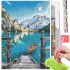 Set de broderie cu diamante 5D, 30x40cm, model Lac glaciar [20]