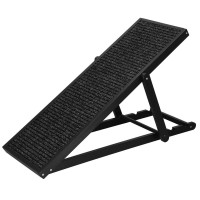 Rampa pentru caini si pisci cu 3 nivele de reglare 42-59cm, antiderapanta, lungime 103cm, negru Rampa pentru caini si pisci cu 3 nivele de reglare 42-59cm, antiderapanta, lungime 103cm, negru