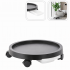 Suport ghiveci cu roti si tava colectare apa, suport mobil pentru plante, din plastic, 40 cm, negru [3]