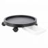 Suport ghiveci cu roti si tava colectare apa, suport mobil pentru plante, din plastic, 40 cm, negru [4]